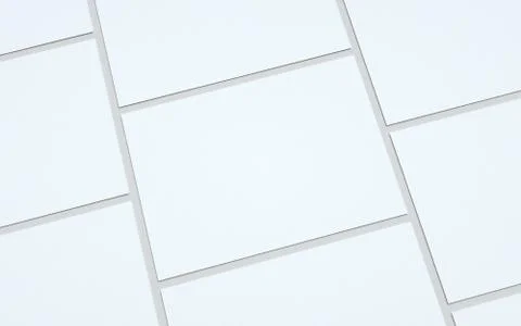 A4 Flyer / Letterhead Mock-Up - Multiple Flyers. 3D Illustration Stock Illustration