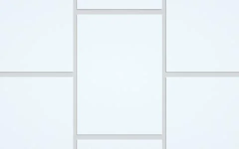 A4 Flyer / Letterhead Mock-Up - Multiple Flyers. 3D Illustration Stock Illustration