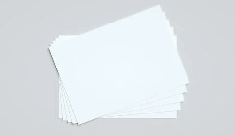 A4 Flyer / Letterhead Mock-Up - Multiple Flyers. 3D Illustration Stock Illustration