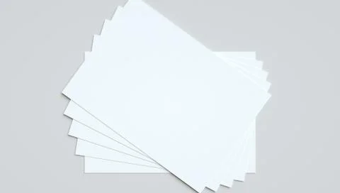 A4 Flyer / Letterhead Mock-Up - Multiple Flyers. 3D Illustration Stock Illustration