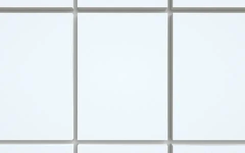 A4 Flyer / Letterhead Mock-Up - Multiple Stacks of Flyers. 3D Illustration Stock Illustration