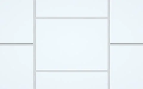 A4 Flyer / Letterhead Mock-Up - Multiple Flyers. 3D Illustration Stock Illustration