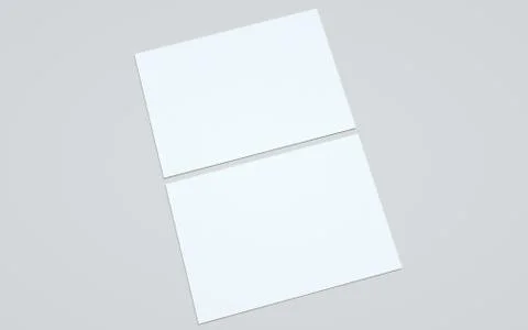 A4 Flyer / Letterhead Mock-Up - Two Flyers. 3D Illustration Stock Illustration