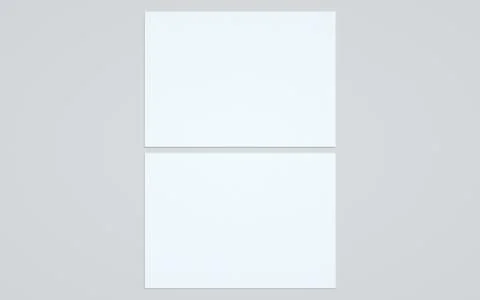 A4 Flyer / Letterhead Mock-Up - Two Flyers. 3D Illustration Stock Illustration