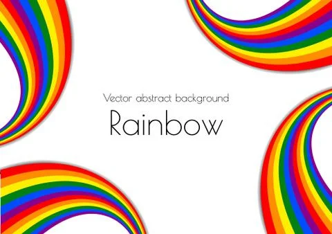 A4 format is decorated in the style of a rainbow cut paper. LGBT topics. Vector Stock Illustration