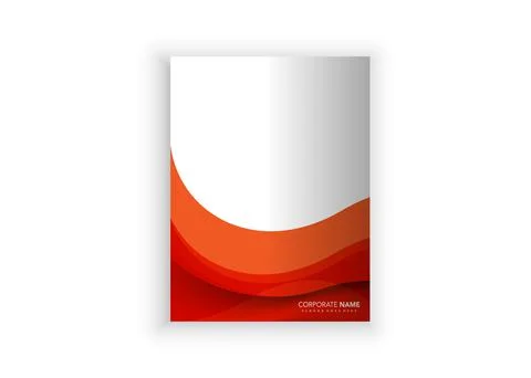 A4 format flyer with transparent brown waves. Illustrazione stock