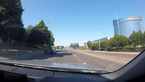 A4 Great west road UK access road clear road drive Stock Footage