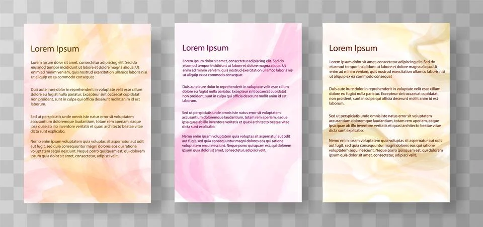 This A4 letter template features a blank document layout with a watercolor Stock Illustration
