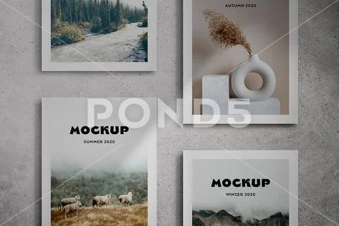 A4 Magazine Cover Mockup PSD Template