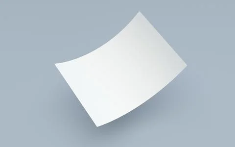 A4 mockup 3d illustration. A5 leaf of the brochure floating above the surface. Stock Illustration