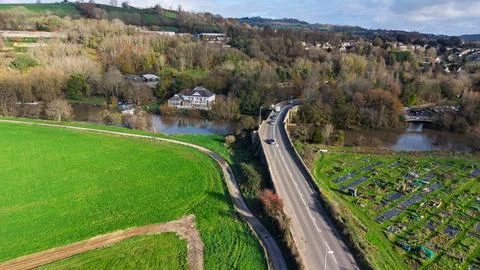 The A4 Newbridge Road. Stock Photos