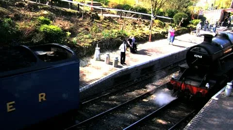 A4 Pacific engine Stock Footage 10855318