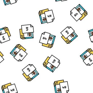 A4 paper format vector seamless pattern Stock Illustration