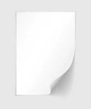 A4 paper with shadow design template, vector. Stock Illustration
