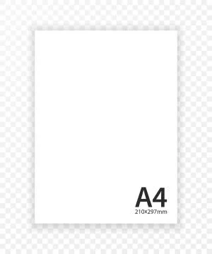 A4 paper with shadow design template, vector. イラスト素材