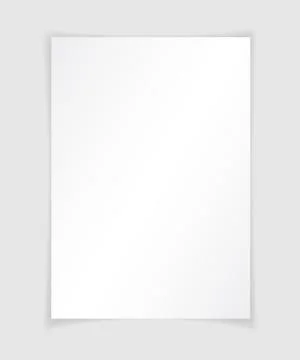 A4 paper with shadow design template, vector. Stock Illustration