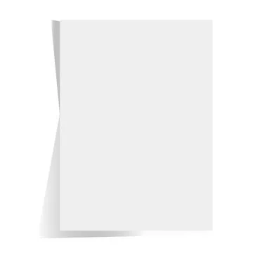 A4 paper with shadow on white background. blank paper mockup. A4 mockup Stock Illustration