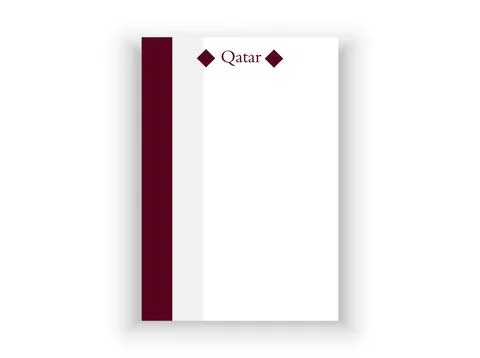 A4 sheet with two vertical stripes, red and gray. Stock Illustration