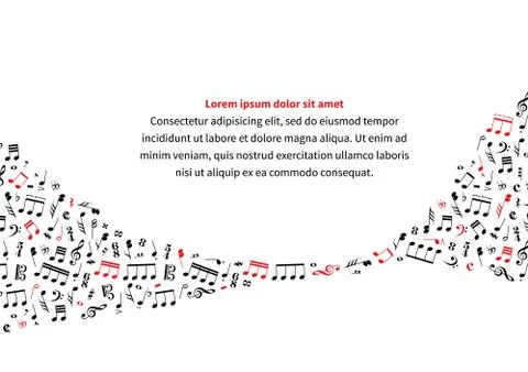 A4 size horizontal music background template Stock Illustration