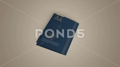 A4 Tri Fold Brochure Mockup PSD Template