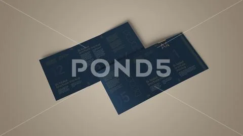 A4 Tri Fold Brochure Mockup PSD-sjabloon