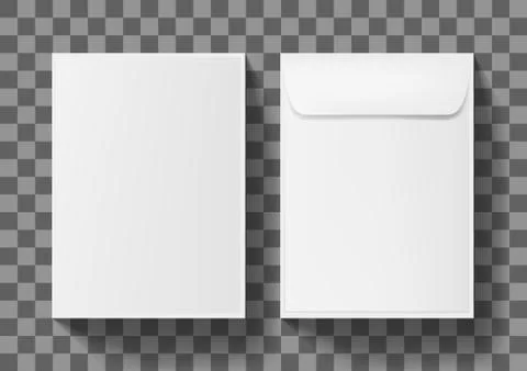 A4 White Blank Paper Envelope. Letter Vertical イラスト素材