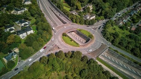 A46 - A4 Roundabout. Stock Photos