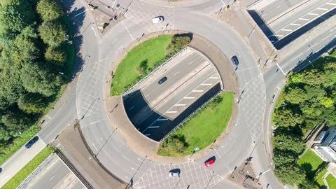 A46 - A4 Roundabout Stock Photos
