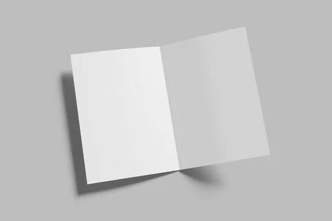 A5 Bifold Brochure Blank Mockup Stock Illustration
