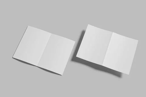 A5 Bifold Brochure Blank Mockup Stock Illustration