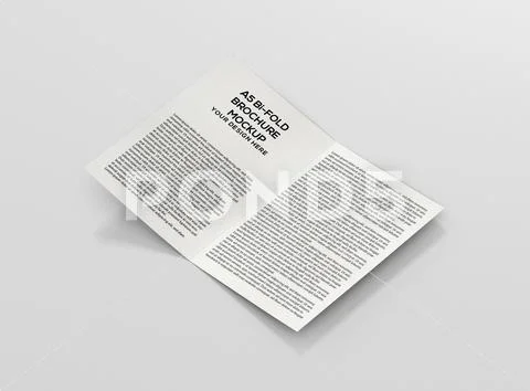 A5 bifold brochure open side PSD 템플릿