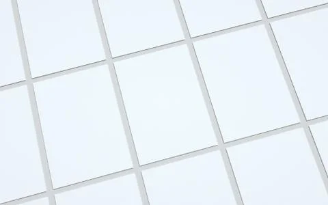 A5 Flyer / Brochure Mock-Up - Multiple Flyers. 3D Illustration Stock Illustration