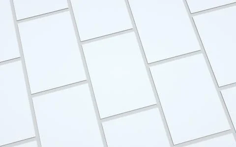 A5 Flyer / Brochure Mock-Up - Multiple Flyers. 3D Illustration Stock Illustration