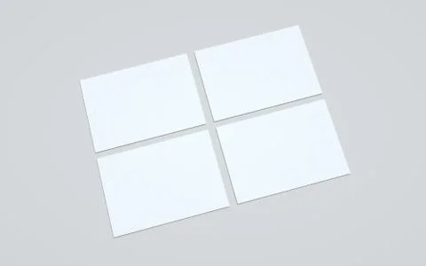 A5 Flyer / Brochure Mock-Up - Multiple Flyers. 3D Illustration Stock Illustration