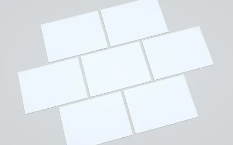 A5 Flyer / Brochure Mock-Up - Multiple Flyers. 3D Illustration Stock Illustration