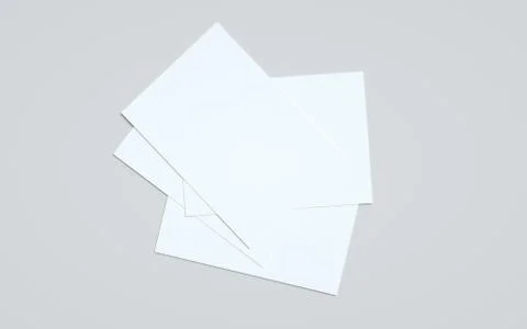 A5 Flyer / Brochure Mock-Up - Multiple Flyers. 3D Illustration Stock Illustration