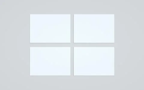 A5 Flyer / Brochure Mock-Up - Multiple Flyers. 3D Illustration Stock Illustration