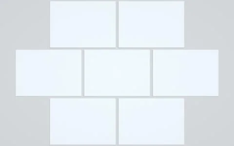 A5 Flyer / Brochure Mock-Up - Multiple Flyers. 3D Illustration Stock Illustration