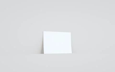 A5 Flyer / Brochure Mock-Up - One Flyer Against Wall Background. 3D Illustrat Stock Illustration