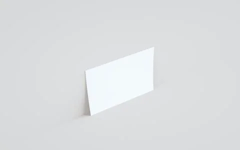 A5 Flyer / Brochure Mock-Up - One Flyer Against Wall Background. 3D Illustrat Stock Illustration