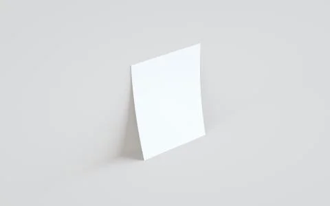 A5 Flyer / Brochure Mock-Up - One Flyer Against Wall Background. 3D Illustrat Stock Illustration