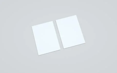 A5 Flyer / Brochure Mock-Up - Two Flyers. 3D Illustration Stock Illustration