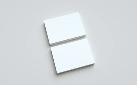 A5 Flyer / Brochure Mock-Up - Two Stacks of Flyers. 3D Illustration Stock Illustration