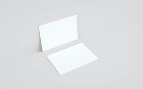 A5 Flyer / Brochure Mock-Up - Two Flyers Against Wall Background. 3D Illustra Stock Illustration