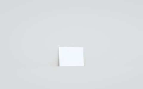 A6 Flyer / Brochure Mock-Up - One Flyer Against Wall Background. 3D Illustrat Stock Illustration
