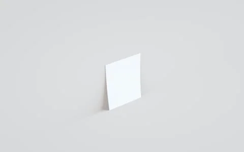 A6 Flyer / Brochure Mock-Up - One Flyer Against Wall Background. 3D Illustrat Stock Illustration