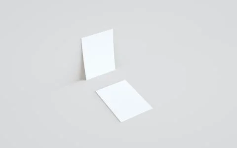 A6 Flyer / Brochure Mock-Up - Two Flyers Against Wall Background. 3D Illustra Stock Illustration