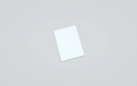A6 Flyer / Postcard / Invitation Mock-Up - One Flyer. 3D Illustration Stock Illustration