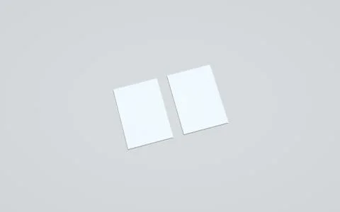 A6 Flyer / Postcard / Invitation Mock-Up - Two Flyers. 3D Illustration Stock Illustration