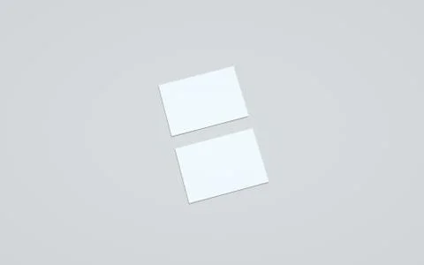 A6 Flyer / Postcard / Invitation Mock-Up - Two Flyers. 3D Illustration Stock Illustration